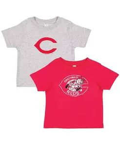 Футболка для малышей Cincinnati Reds Cooperstown Collection, красная/серый хизер, комплект из 2 штук Soft As A Grape