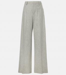 Широкие брюки из шерсти и кашемира, фланели Brunello Cucinelli, Grigio