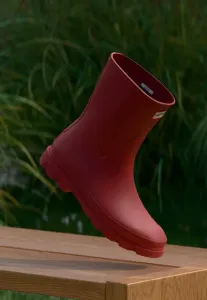 Короткие сапоги унисекс для ливня Hunter Original, Military Red