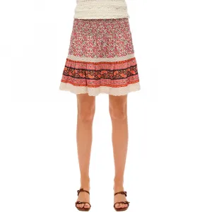 Юбка Superdry Patchwork short skirt, белый