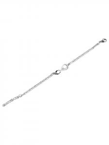 Adeliás Женский браслет из нержавеющей стали, 18 см, серебристый