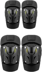 4 защитные наколенники и налокотники для мотоциклистов, регулируемые, с быстросъемным креплением, черные Yeeplant, Black
