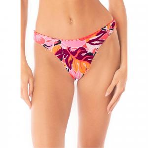 Женские плавки от бикини Coral Leafy Sublimity Regular Rise Classic Bikini Bottom Maaji, Pink Overflow