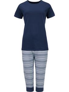 Erwin Müller Пижама из трикотажа, темно-синего цвета
