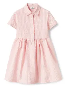 Платье мини в полоску Il Gufo, розовый