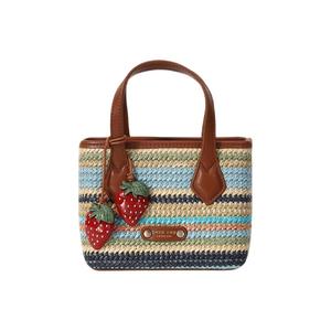 PAYOT Сумка-хобо из соломки с искусственной кожей Berry Whisper, женская, мультиколор в полоску