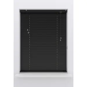 Жалюзи для моего дома «Амалия», (1 шт.), ламели шириной 50 мм из матового алюминия, с приводом от шнура My Home, цвет schwarz + schwarz + schwarz