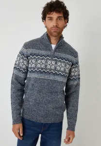 Рождественский свитер Threadbare, Navy Twist