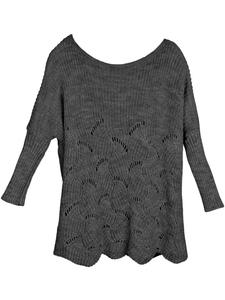 Вязаный свитер серого цвета styleBREAKER