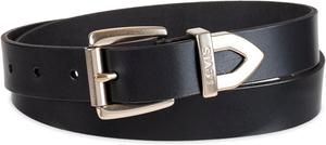 Женский ремень Levi's Slim Casual в стиле вестерн из кожи с металлическим наконечником - стандартные и большие размеры, Black Classic