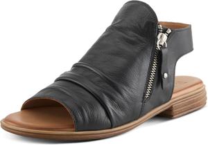 Женские кожаные сандалии Spring Step Jalaya с двойными молниями и амортизирующей подошвой, черный