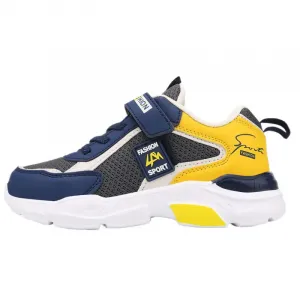 Баскетбольные кроссовки с низким дышащим верхом для детей от 3 до 7 лет MAIBUXIONG, черный/желтый