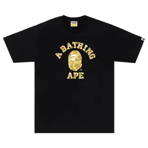 Футболка BAPE Color Camo College 'Black/Yellow', черный