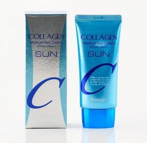Enough - Collagen Moisture Sun Cream SPF50+ PA+++ - Увлажняющий солнцезащитный крем - 50 мл