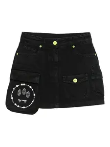 Юбка-карго, украшенная стразами Barrow kids, черный