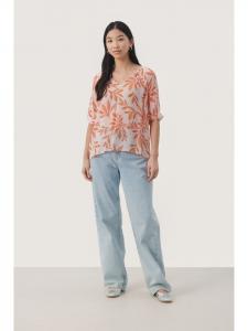 Блузка PopsyPW с короткими рукавами, свободный крой, цвет Нежный лист PART TWO