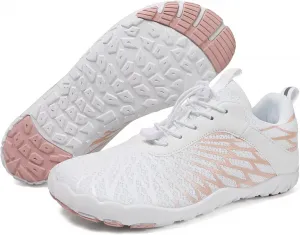 Обувь для походов босиком для женщин и мужчин, с утолщенной подошвой и нулевым перепадом, с широкой носочной частью, быстро сохнущая, дышащая, обувь для пеших прогулок и походов Baxtayel, розовый