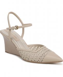 Женские туфли Cherie с острым носком и ремешками Franco Sarto, Alabaster Faux Leather Weave