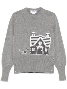 Свитер Holiday Scenery из шерсти мериноса Thom Browne, серый