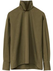 Рубашка из поплина и хлопка Fabiana Filippi, зеленый