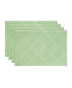 Водостойкие салфетки Harbor Trellis для использования внутри и снаружи помещений, комплект из 4 штук, 13" x 19" IZOD, цвет seafoam
