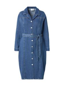Vero Moda Curve Платье-рубашка 'VMCTelly' в синем дениме