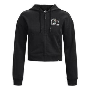 Куртка project rock heavyweight terry family full-zip jacket 'black' Under Armour, черный