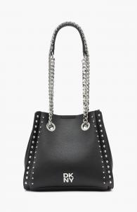 Сумка-ведро Джози DKNY, черный/серебристый