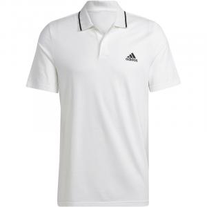 Polo Essentials из пике с маленьким логотипом Adidas, белый