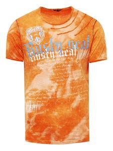 Футболка с принтом тай-дай-батик в оранжевом цвете Rusty Neal