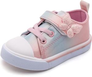 Кроссовки для малышей с блестками, модные с пайетками, тканевые Gengasun, светло-голубой