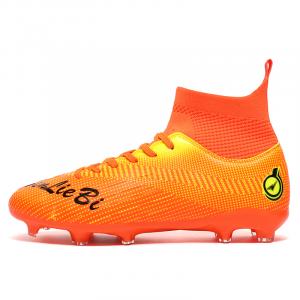 Детские футбольные бутсы низкие с амортизацией, отскоком и устойчивостью к истиранию PROTECTCAMEL, оранжевый long stud