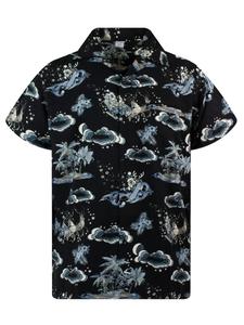 Рубашка на пуговицах классического кроя King Kameha Christmas Island, серый