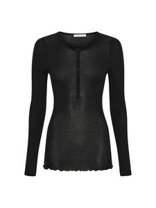 Хлопковая рубашка дедушка черного цвета Seamless Basic