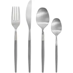 Набор столовых приборов BLOMUS «MAXIME», (16 предметов), матовый, брашированный, ручки с пластиковым покрытием, цвет Mourning Dove