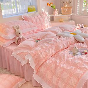 Disney Комплект постельного белья 4 предмета, 180×220 см, простыня, цвет Cherry Blossom Pink