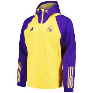 Куртка Adidas Unisex Real Madrid фиолетовая жёлтая
