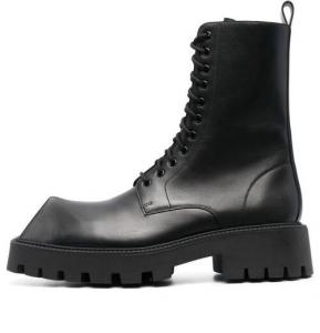 Кроссовки rhino 25mm lace up boots 'black smooth calfskin' Balenciaga, черный