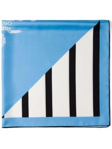 Prada шелковый платок с принтом, синий