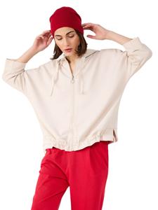 No Matter What Худи на молнии в бежевом цвете