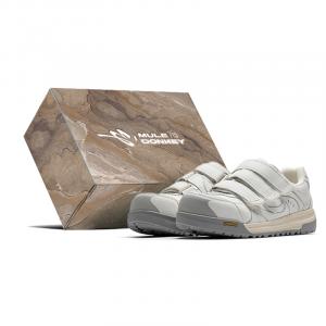 Непромокаемые поддерживающие низкие скейтбордские кроссовки унисекс белый комплект в коробке Mule Donkey