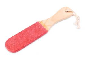 Терка для пяток двусторонняя - деревянная - КРАСНАЯ Cosmetics Zone