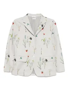 Пиджак на пуговицах THOM BROWNE, серый