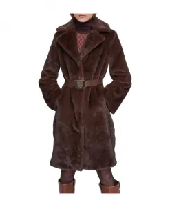 Пальто из искусственного меха Gaudi, коричневый