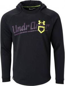 Толстовка Under Armour мужская с принтом для бейсбола 21, Black (001)/High-Vis Yellow