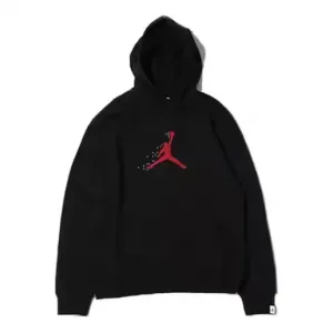 Толстовка Air Jordan Essentials Holiday Fleece Pullover Hoodie 'Black Gym Red', черный