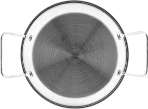 Сковорода для паэльи с двумя ручками, металлический противень, нержавеющая сталь, антипригарное покрытие, 24 см Almina