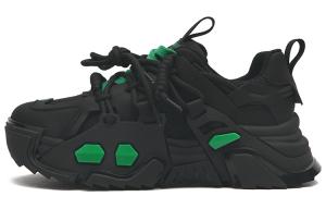 Массивные кроссовки женские черные CAMEIDO, утепленные черным флисом