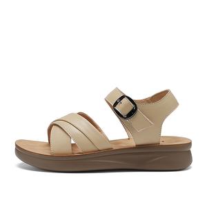 ZULIZ Женские сандалии на одной застежке бежевые, цвет Beige