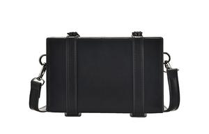 Сумка-почтальон через плечо кроссбоди унисекс черный/коричневый HAWA, вертикальные полосы розовый